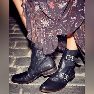 Free People ‘Outsider’ Leather Moto Boots